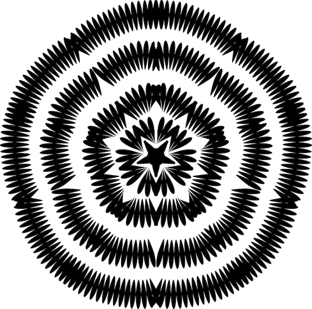 Mandala ornament in a circle Decorative vector design Coloring page