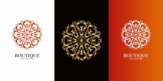 Mandala or ornament logo template design.