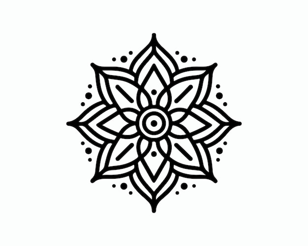 Vector mandala ornament vector icon logo design