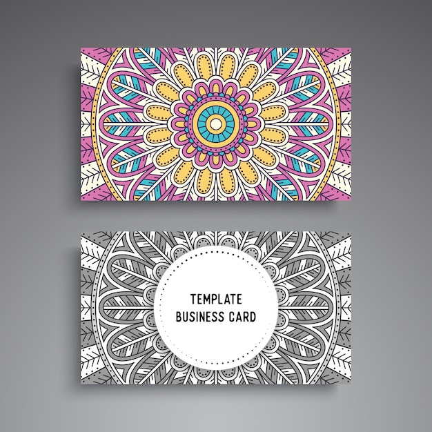 Mandala ornamental business card template