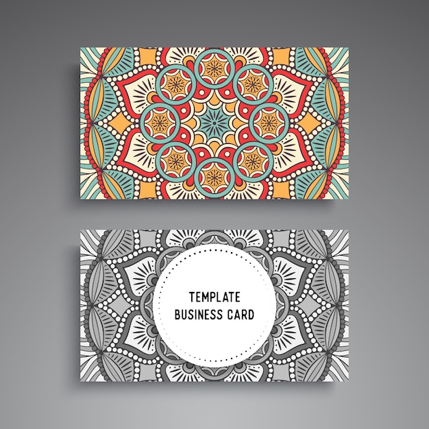 Mandala ornamental business card template