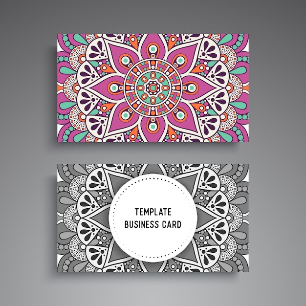 Mandala ornamental business card template