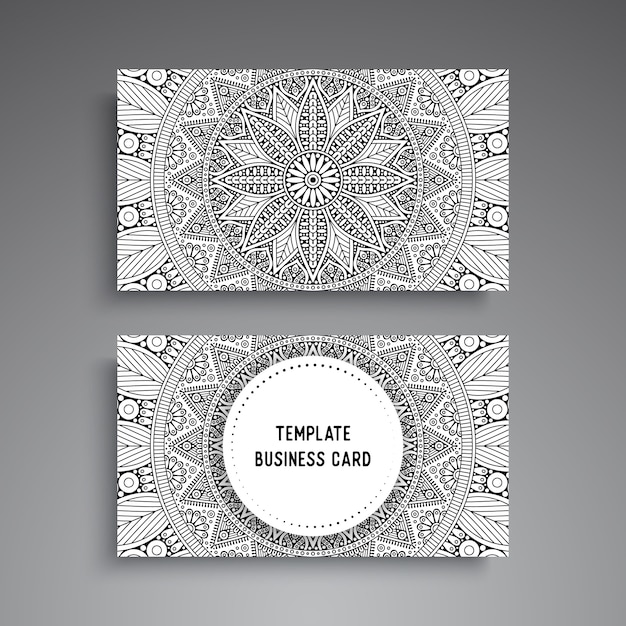 Mandala ornamental business card template