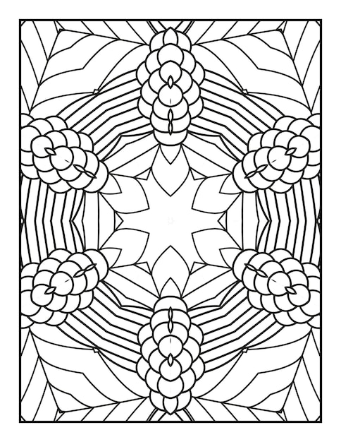 Mandala pattern coloring page for adults Mandala coloring page Floral mandala coloring page