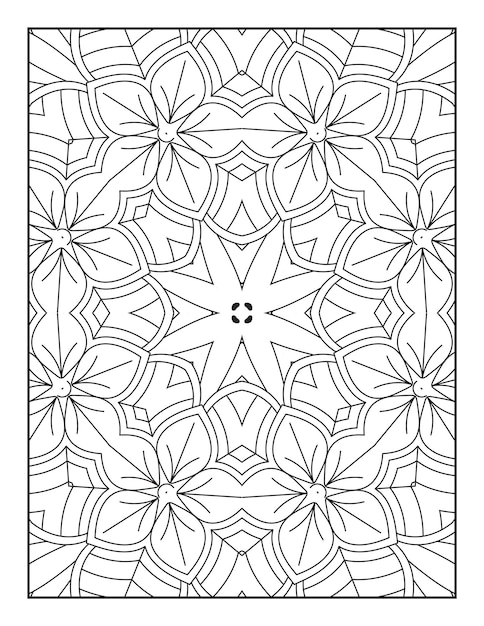 Mandala pattern coloring page Coloring page for adults Mandala coloring book for adults