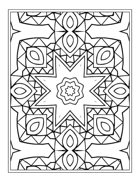 Mandala pattern coloring page Kdp Interior for adults mandala coloring book