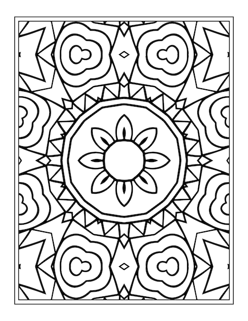 Mandala pattern coloring page Kdp Interior for adults mandala coloring book