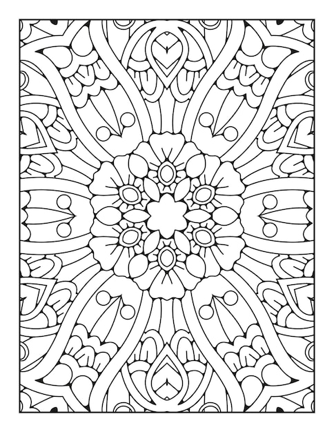 Mandala pattern coloring page Outline mandala coloring page Coloring page for kids and adults