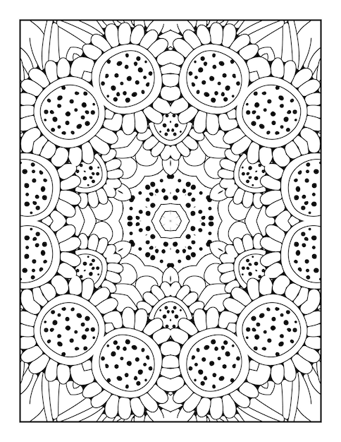 Mandala pattern coloring page Outline mandala coloring page Coloring page for kids and adults