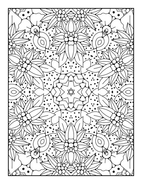 Mandala pattern coloring page Outline mandala coloring page Coloring page for kids and adults