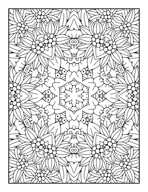 Mandala pattern coloring page Outline mandala coloring page Coloring page for kids and adults