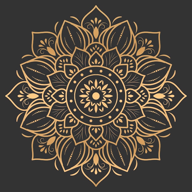 Mandala pattern design with hand drawn, Vector mandala Oriental pattern, Unique design with petal flower. Concept relax and meditation use for page logo book