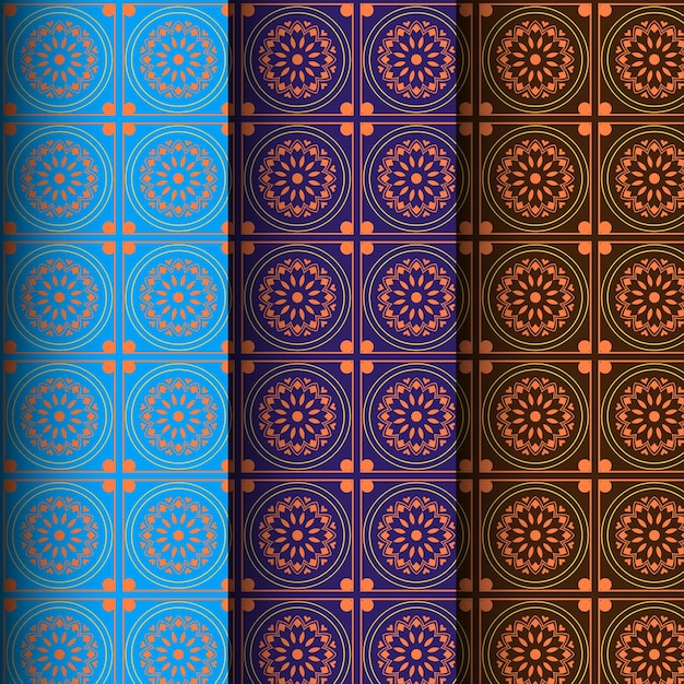 mandala pattern design with texture pattern background