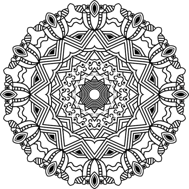 The mandala pattern drawn is suitable for other design collection books as ornaments