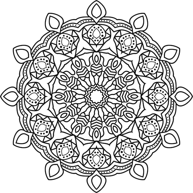 The mandala pattern drawn is suitable for other design collection books as ornaments