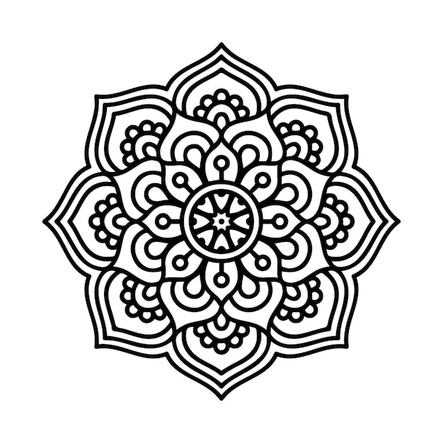 mandala pattern on a white background vector lineal mandala background