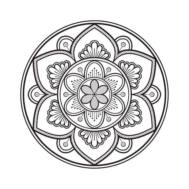 Mandala pattern on white background