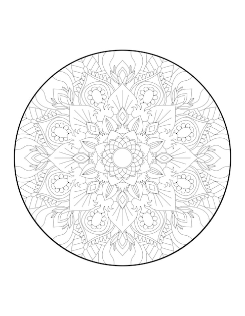 mandala round. Mandala. mandala circle. Coloring book page. Oriental pattern, vector illustration.