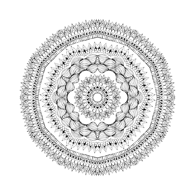 Mandala Round oriental pattern in indian style