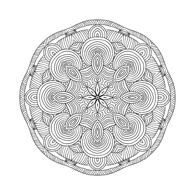 Mandala Round oriental pattern in indian style