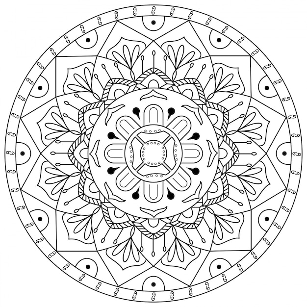 Mandala Round Ornament Pattern Backgrund