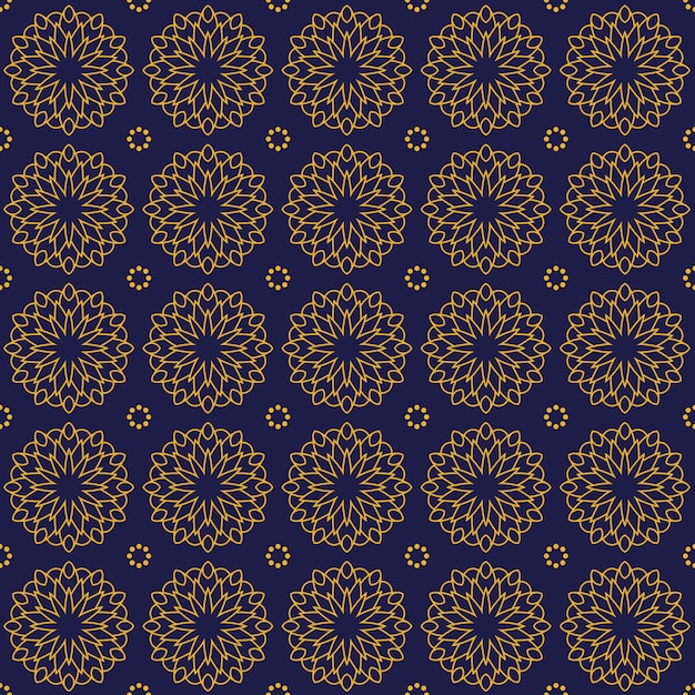 Mandala seamless pattern background. Arabesque wallpaper. Traditional elegant batik. Classic motif