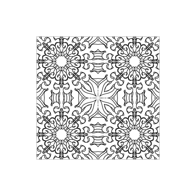 Mandala seamless pattern floral ornament