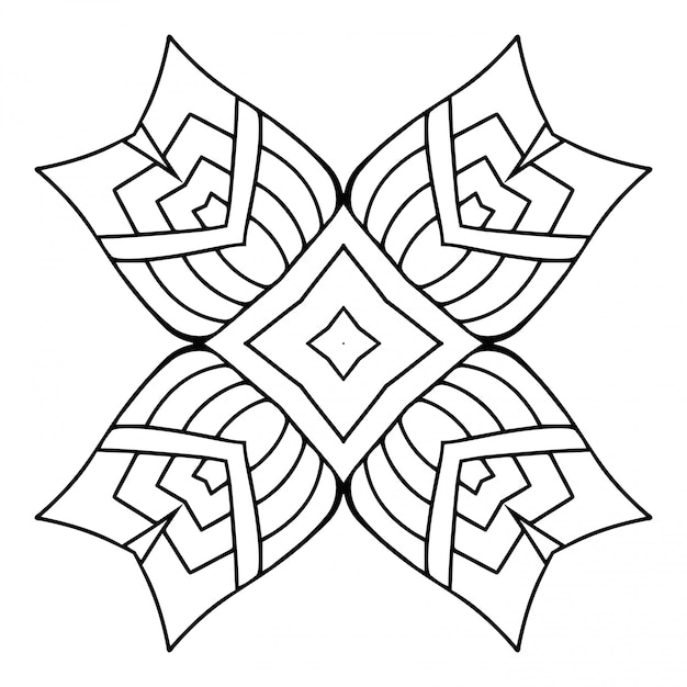 Mandala. Simple lineart, decorative element.