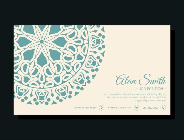 Mandala style business card design