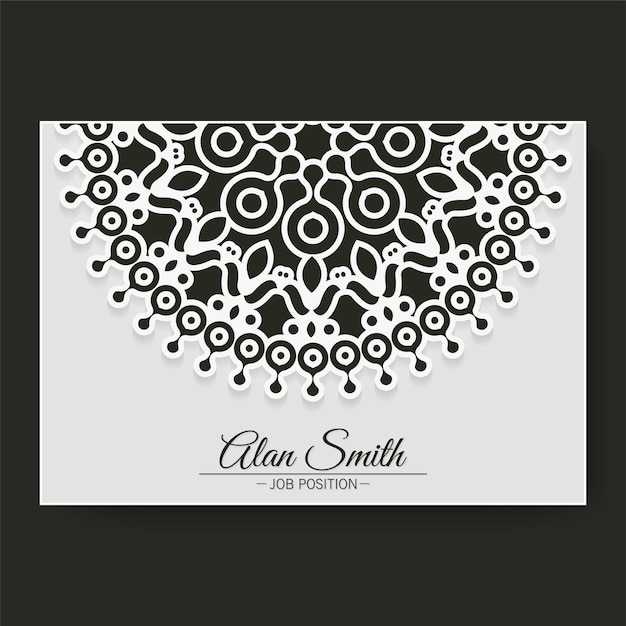 mandala style business card design