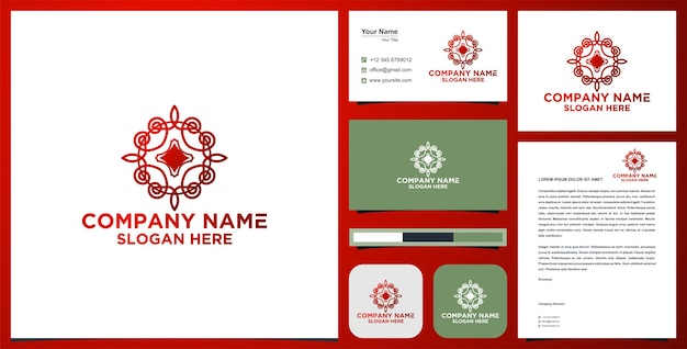 mandala style logo and business card