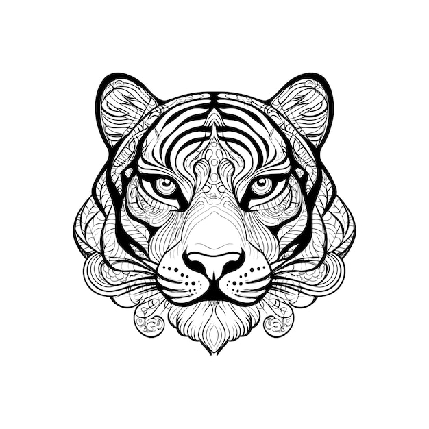 Mandala Tiger face vector