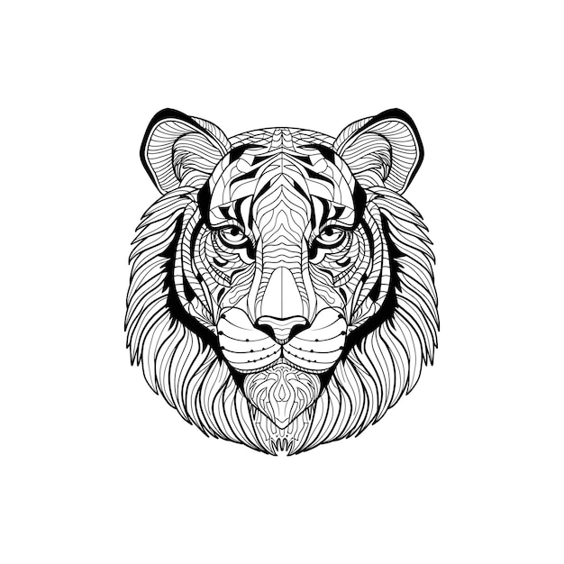 Mandala Tiger face vector