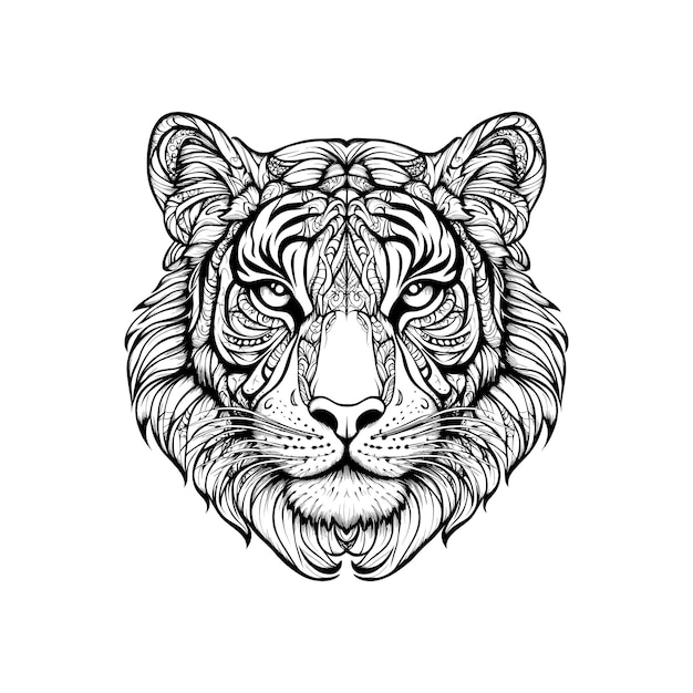 Mandala Tiger face vector