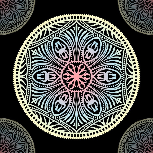 Mandala vector design. Lace pattern design. Creative mandala design.