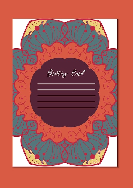 Mandala vintage template card