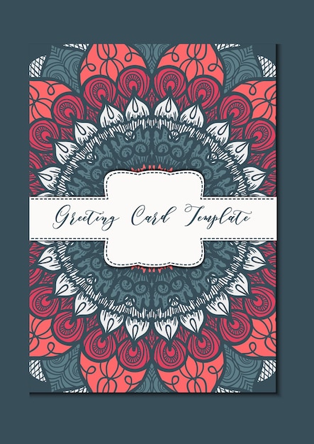 Mandala vintage template card