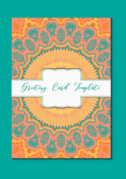 Mandala vintage template card