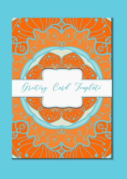 Mandala vintage template card