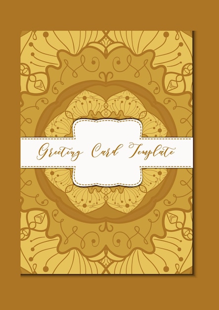 Mandala vintage template card