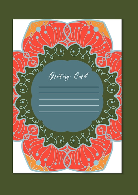 Mandala vintage template card