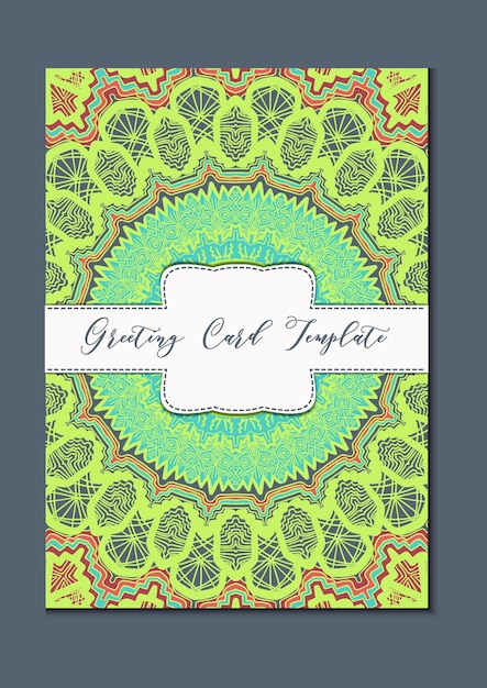 Mandala vintage template card