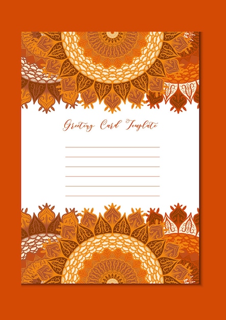 Mandala vintage template card