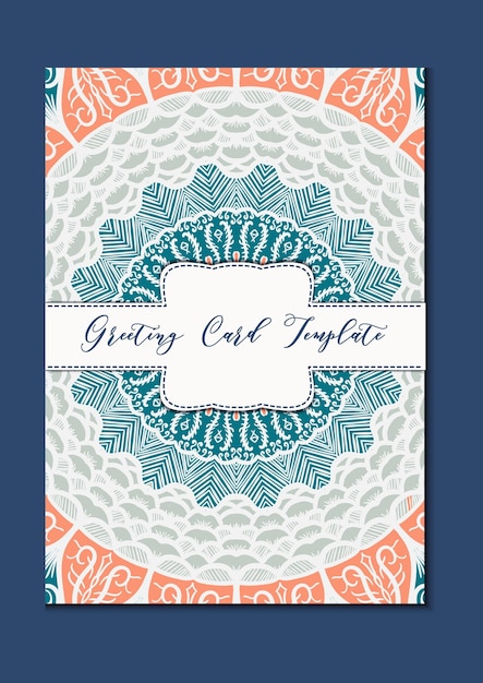 Mandala vintage template card