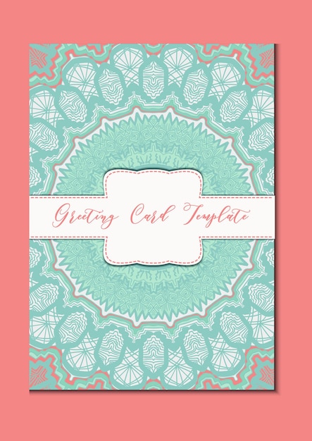 Mandala vintage template card