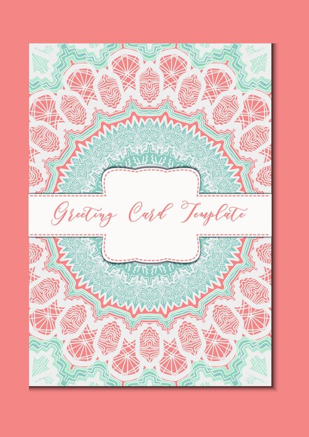 Mandala vintage template card