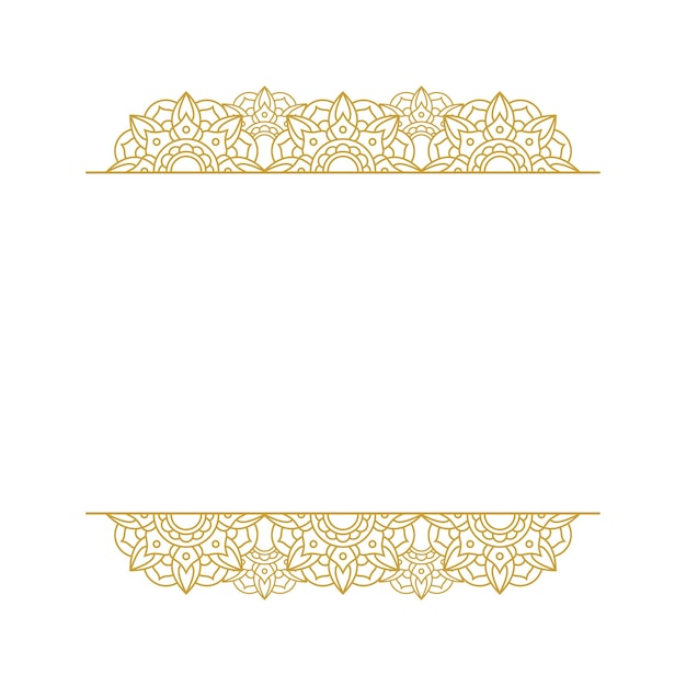 Vector mandala wedding ornament gold vector design