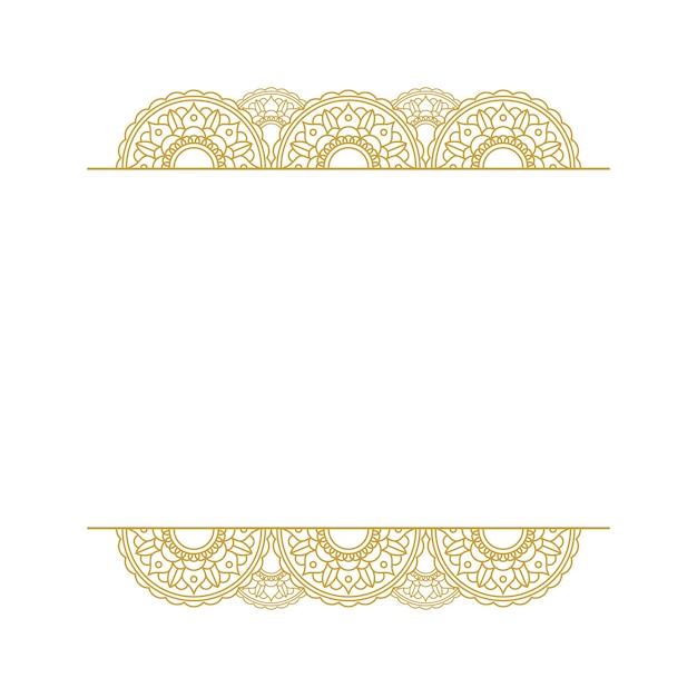 Mandala Wedding Ornament Gold Vector Design