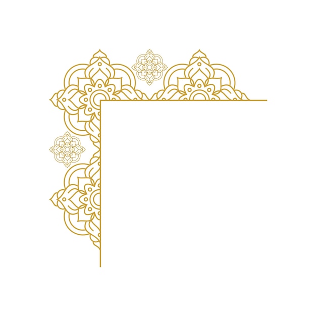 Vector mandala wedding ornament gold vector design