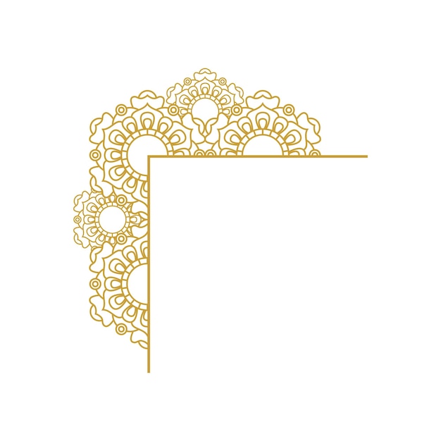 Mandala Wedding Ornament Gold Vector Design